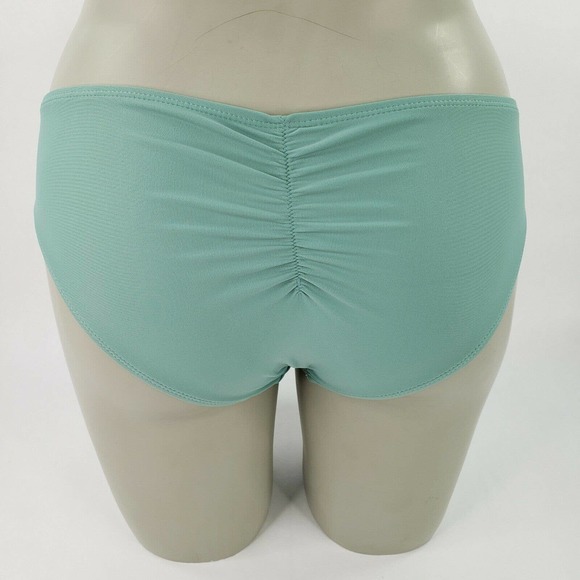 Cheeky Bikini Swim Bottom Sage Juniors 15/17 Womens 12/14 Ruched Cinched Back - Picture 4 of 12